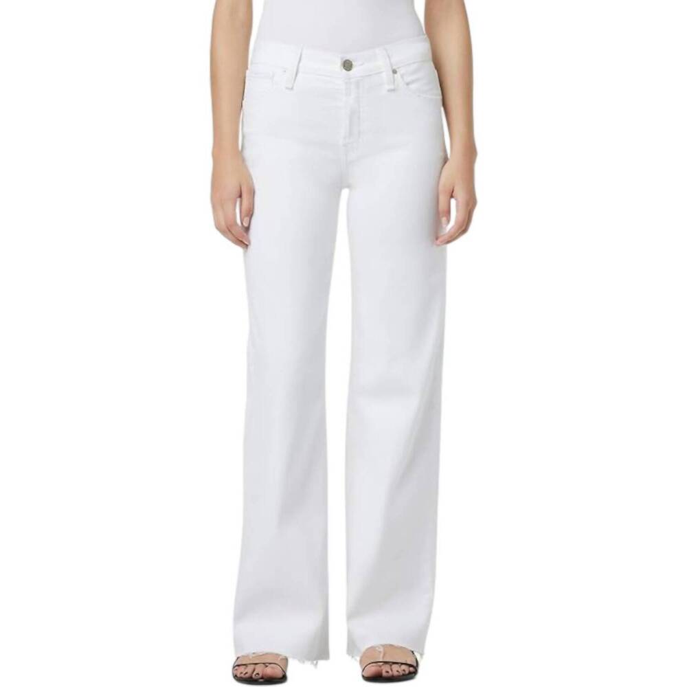 NEW HUDSON rosie high rise wide leg jeans in white lily